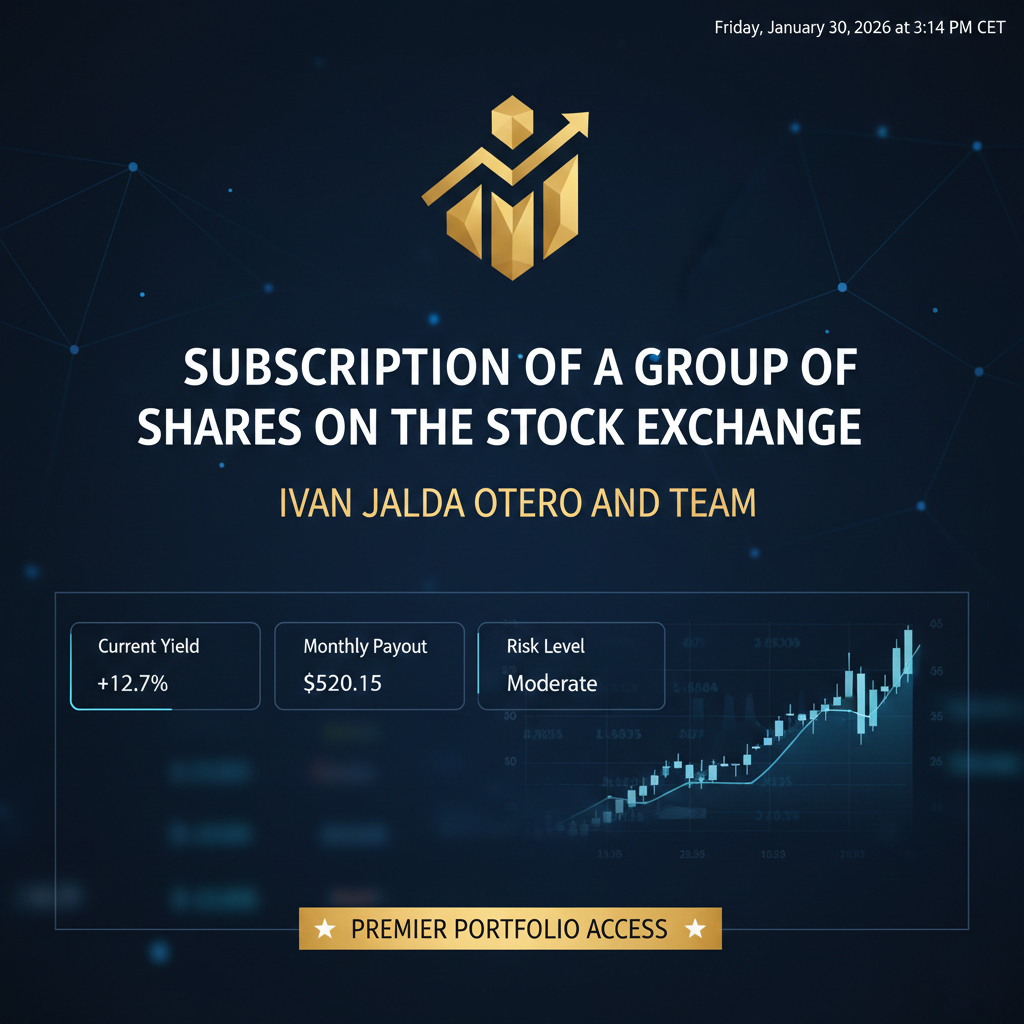 Suscripción de un grupo de acciones en la Bolsa de Valores (1 mes)