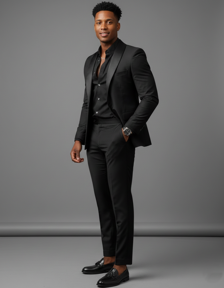 Men's Slim Fit Formal Tuxedo Suit for Businessman