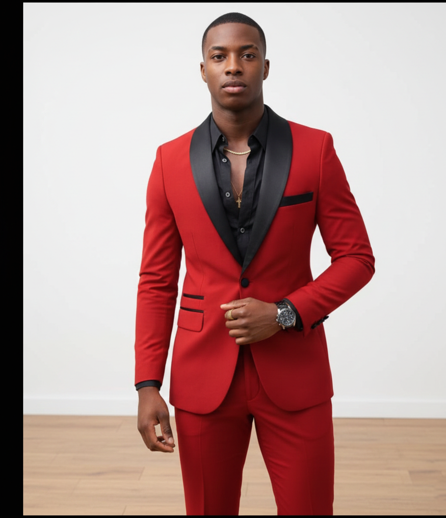 Men's Slim Fit Formal Tuxedo Suit for Businessman