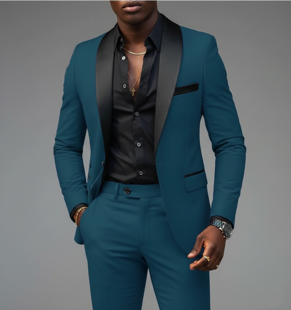 Men's Slim Fit Formal Tuxedo Suit for Businessman