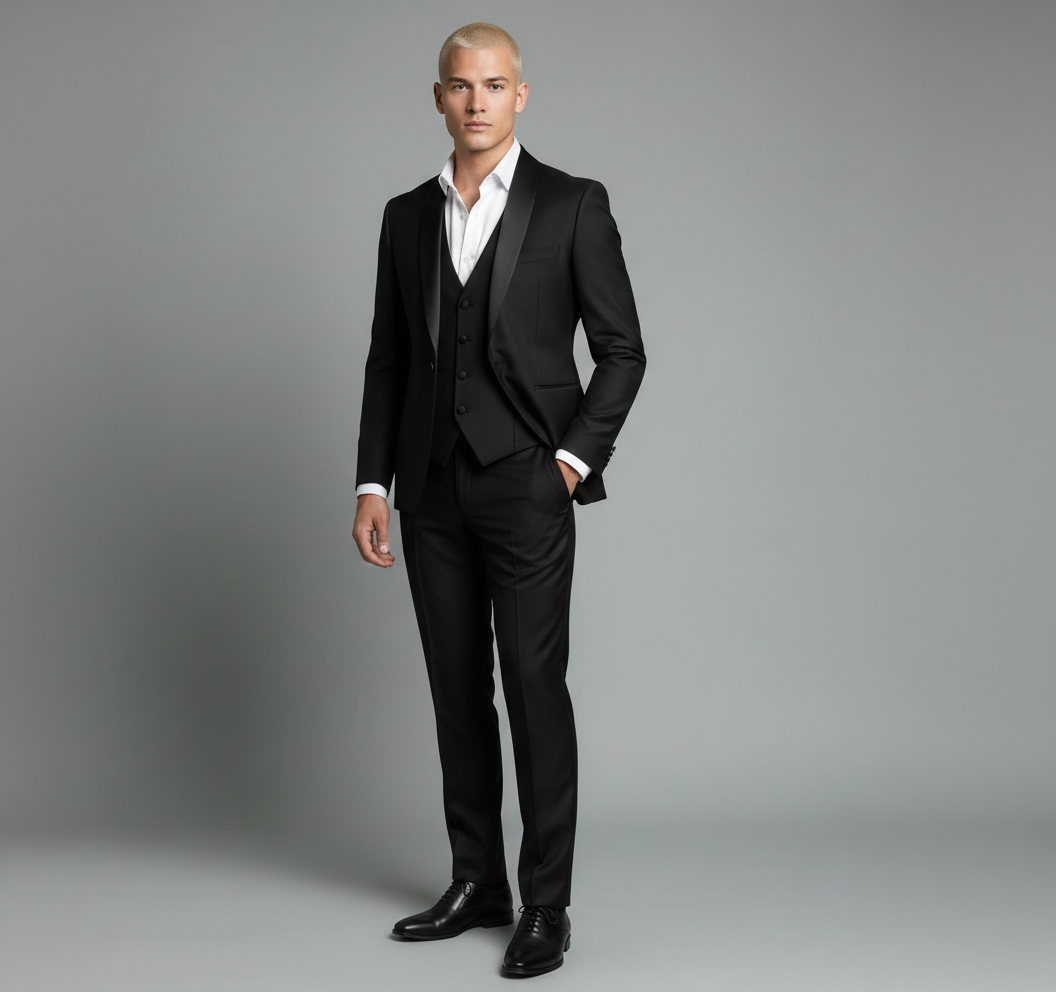 Men's Slim Fit Formal Tuxedo Suit for Businessman