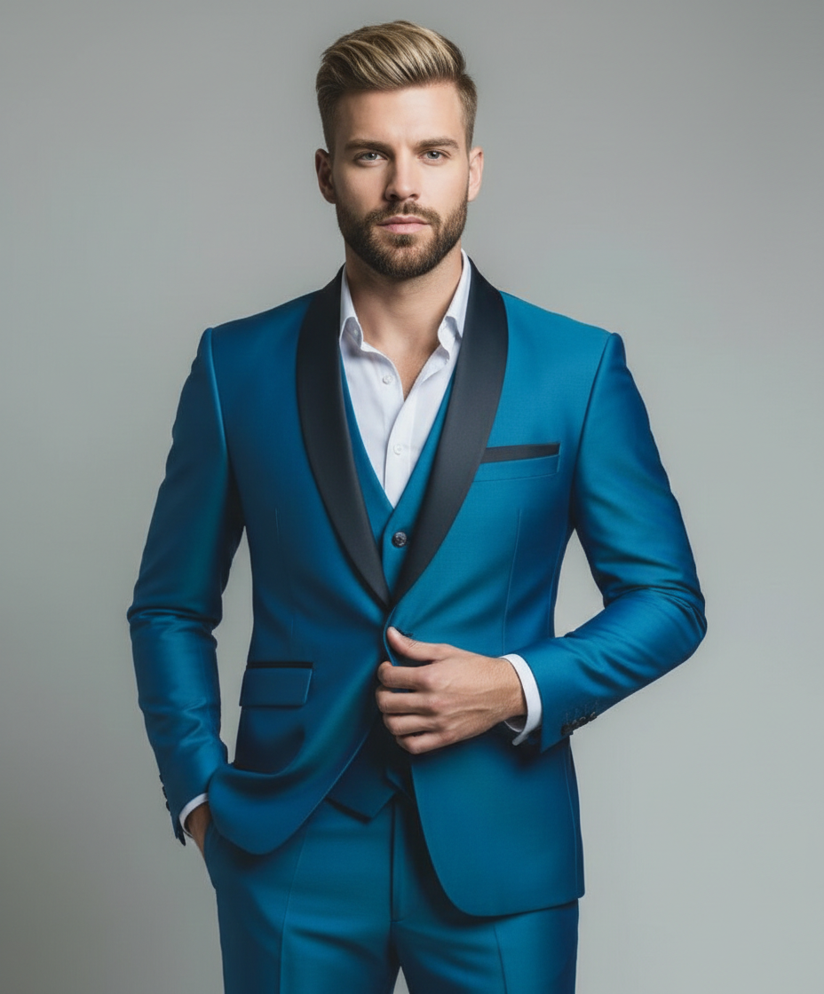 Men's Slim Fit Formal Tuxedo Suit for Businessman