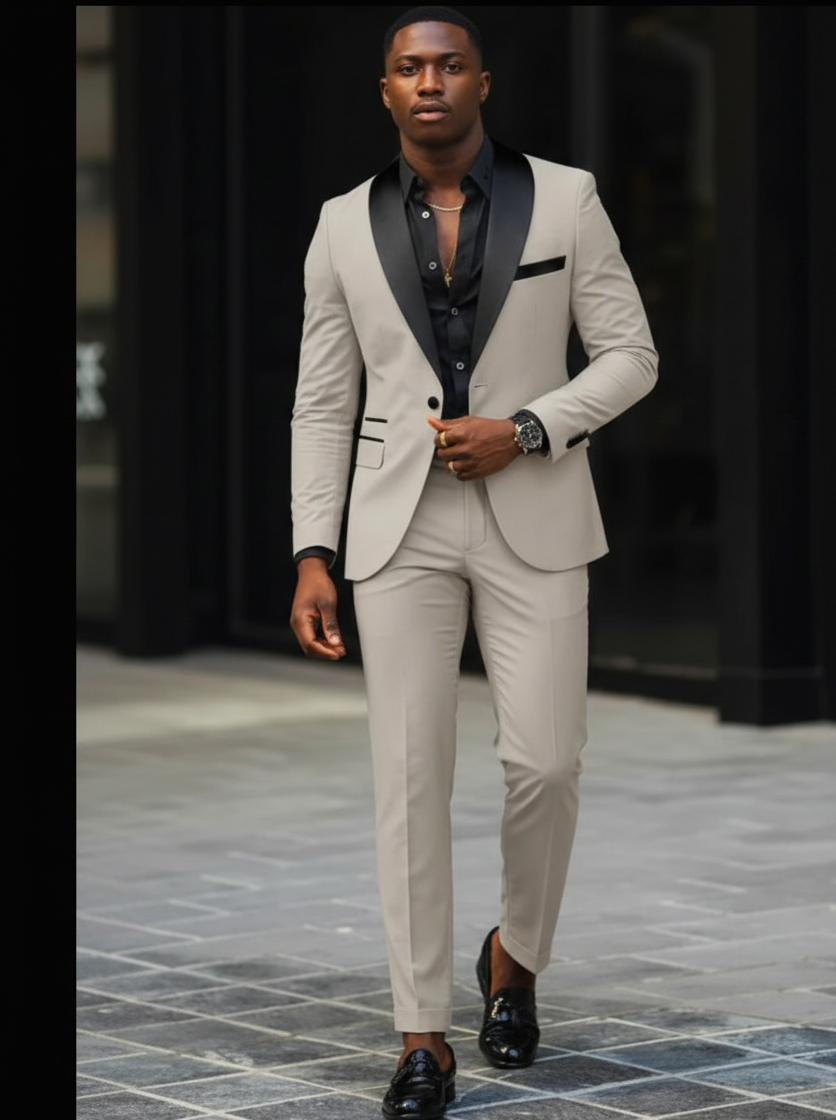 Men's Slim Fit Formal Tuxedo Suit for Businessman