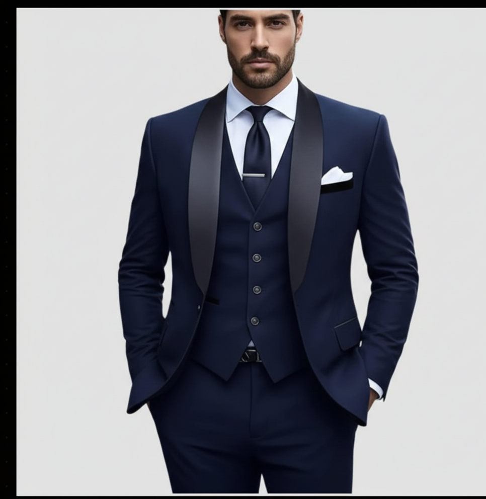Men's Slim Fit Formal Tuxedo Suit for Businessman