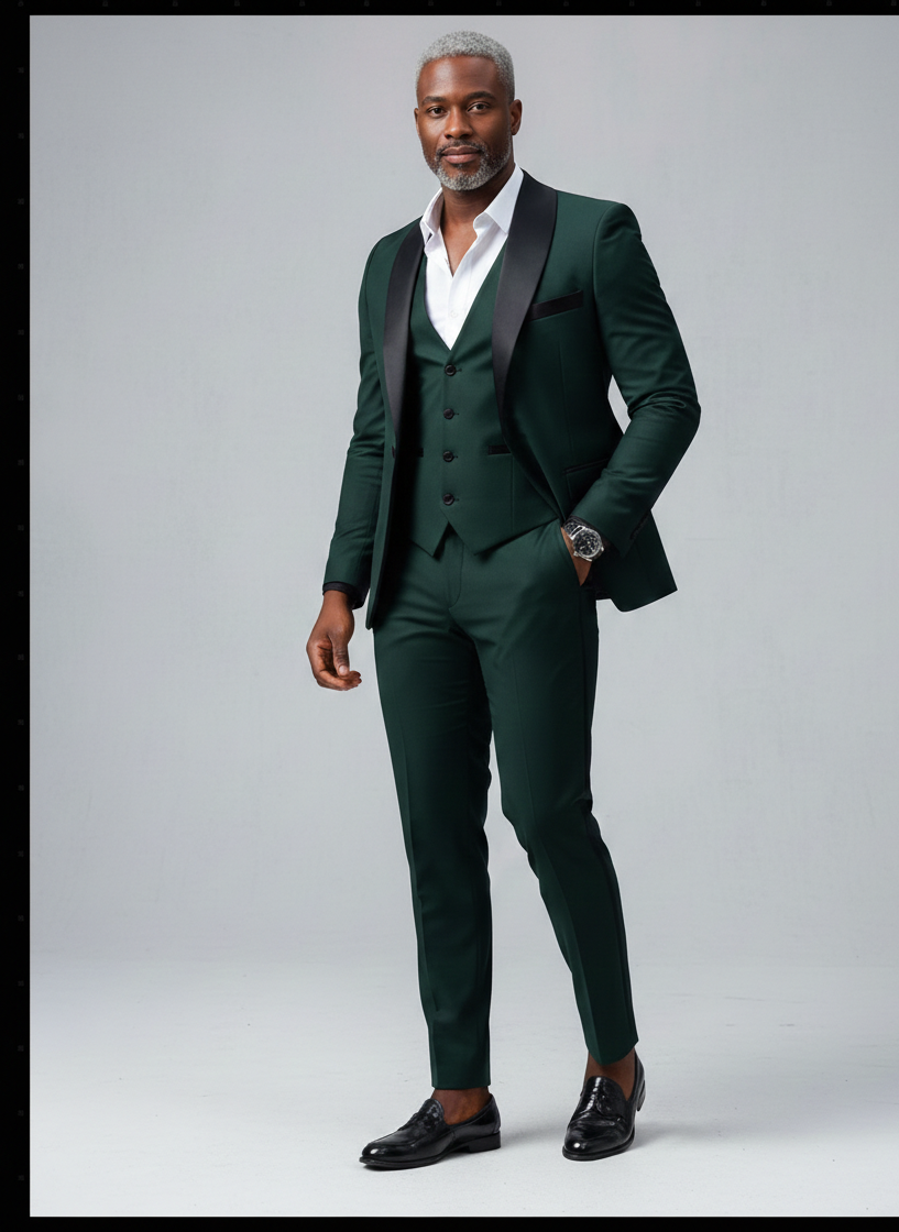 Men's Slim Fit Formal Tuxedo Suit for Businessman