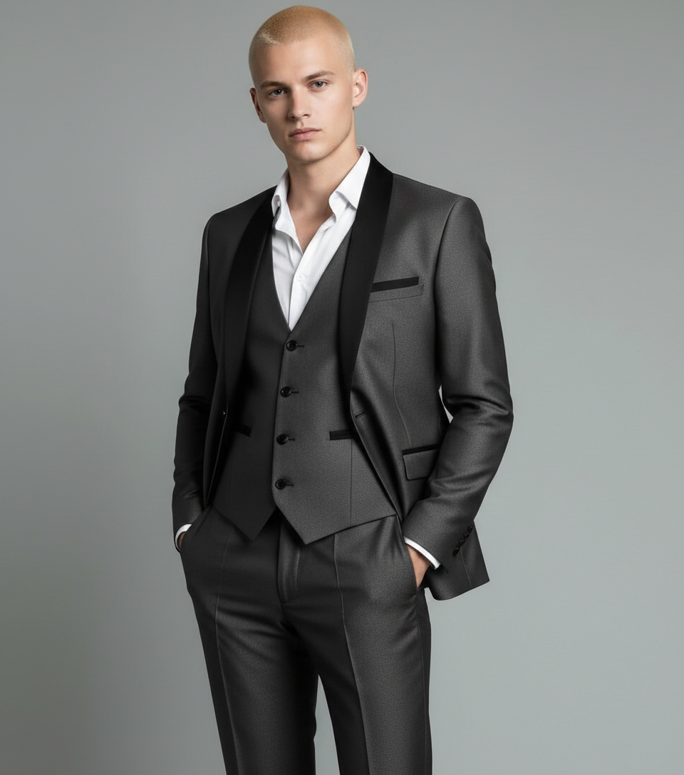 Men's Slim Fit Formal Tuxedo Suit for Businessman