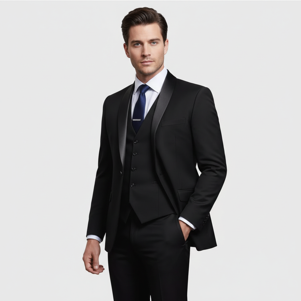 Men's Slim Fit Formal Tuxedo Suit for Businessman